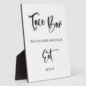 Taco Bar Wedding sign Tabletop Plaque Fotoplatte (Seite)