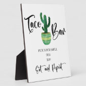 Taco Bar Wedding sign Tabletop Plaque Fotoplatte (Seite)