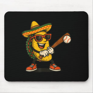 Taco Baseball Cinco de Mayo Mousepad