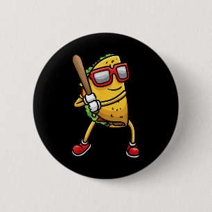 Taco Baseball Mexican Cinco De Mayo Kinder m Button