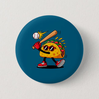 Taco Baseball mexikanisch Cinco de Mayo Männer Kin Button
