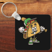 Taco Baseball Softball Tacos Mexican Festi Schlüsselanhänger (Vorderseite)