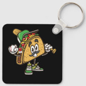 Taco Baseball Softball Tacos Mexican Festi Schlüsselanhänger (Rückseite)