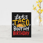 Taco Birthday Cinco De Mayo Karte (Gelbe Blume)