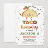 Taco Birthday Einladung (Vorne/Hinten)