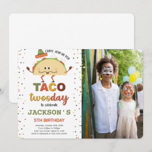 Taco Birthday Foto Einladung