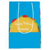 Taco Birthday Party Mexikanisches Essen Mittlere Geschenktüte (Rückseite)