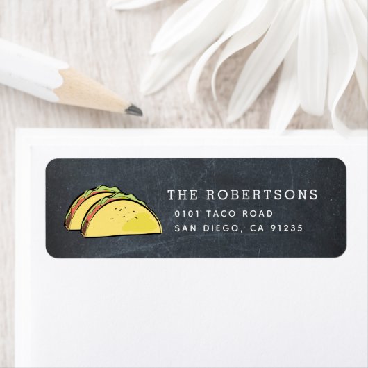Taco Black Chalkboard-Adresse (Insitu)