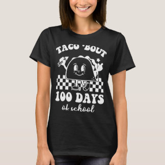 Taco Bout 100 Tage der Schule Retro 70er Stil T-Shirt