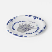 Taco' Bout 30 | Blau/Silbertequila-Teller Pappteller (Schrägansicht)