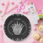 Taco' Bout 30 | Teller aus schwarzem/silberfarbene (Party)