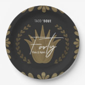 Taco' Bout 40 | Black/Gold Tequila Paper Teller (Vorderseite)