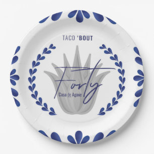 Taco' Bout 40   Teller von blauem Tequila-Papier