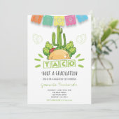 Taco 'Bout A Abschluss Fiesta Abschluss Einladung (Stehend Vorderseite)