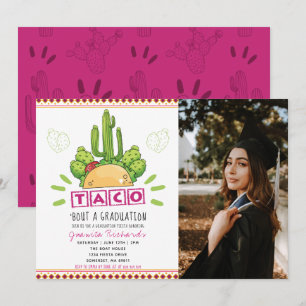 Taco 'Bout A Abschluss Fiesta Abschluss Foto Einladung