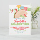 Taco Bout A Abschluss Fiesta Foto Abschluss Einladung (Stehend Vorderseite)