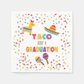 Taco Bout a Abschluss Napkin - White Serviette (Vorderseite)