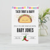taco 'bout a baby! baby shower invitation einladung (Stehend Vorderseite)