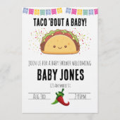 taco 'bout a baby! baby shower invitation einladung (Vorderseite)