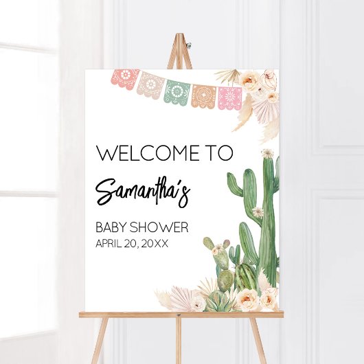 Taco Bout A Baby Boho Baby Dusche Willkommen Poster