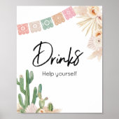 Taco Bout a Baby Boho Baby Shower Drinks Poster (Vorne)