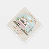 Taco Bout A Baby Boho Camper Girl Baby Dusche Serviette (Ecke)
