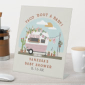 Taco Bout A Baby Boho Camper Girl Baby Dusche Sockelschild (In Situ)