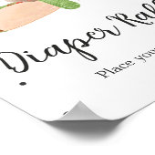 Taco Bout a Baby Cactus Diaper Raffle Poster (Ecke)