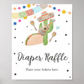 Taco Bout a Baby Cactus Diaper Raffle Poster (Vorne)
