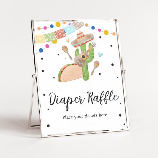 Taco Bout a Baby Cactus Diaper Raffle Poster