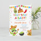 Taco Bout a Baby Dusche Einladung (Stehend Vorderseite)