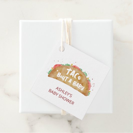 Taco 'Bout a Baby Dusche Fiesta Geschenk Geschenkanhänger (Beispiel)
