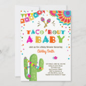 Taco Bout a Baby Fiesta Baby Dusche Einladung (Vorderseite)