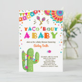 Taco Bout a Baby Fiesta Baby Dusche Einladung (Stehend Vorderseite)