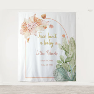 Taco 'Bout a Baby, Fiesta Baby Dusche Hintergrund Wandteppich