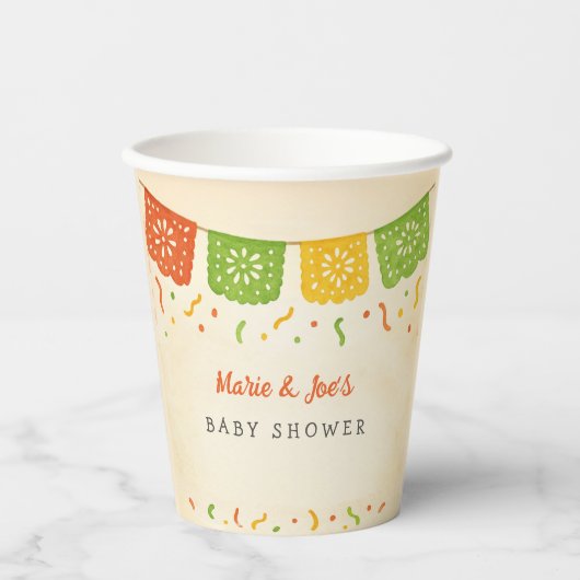 Taco Bout A Baby Fiesta Baby Shooting Paper Cups Pappbecher (Vorderseite)