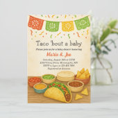 Taco Bout A Baby Fiesta Baby Shower Einladung (Stehend Vorderseite)