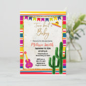 Taco 'Bout A Baby Fiesta Baby Shower Einladung (Stehend Vorderseite)