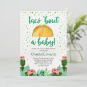 Taco 'Bout A Baby Fiesta Baby Shower Einladung (Stehend Vorderseite)