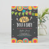 Taco 'Bout A Baby Fiesta Baby Shower Einladung (Stehend Vorderseite)