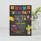 Taco Bout a Baby Fiesta Baby Shower Einladung (Stehend Vorderseite)