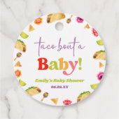 Taco Bout A Baby! Fiesta Baby Shower Geschenkanhänger (Rückseite)
