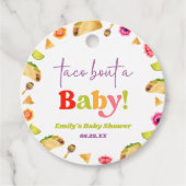 Taco Bout A Baby! Fiesta Baby Shower Geschenkanhänger (Vorderseite)