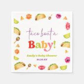 Taco Bout A Baby! Fiesta Baby Shower Serviette (Vorderseite)