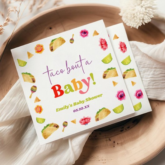 Taco Bout A Baby! Fiesta Baby Shower Serviette