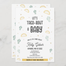 Taco-Bout-a-Baby, Fiesta-Babydusche Einladung