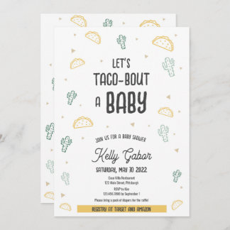 Taco-Bout-a-Baby, Fiesta-Babydusche Einladung