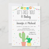 Taco 'Bout A Baby Fiesta Cactus Baby Shower Einladung (Vorderseite)