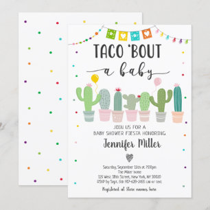 Taco Bout A Baby Fiesta Cactus Baby Shower Einladung