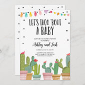Taco Bout a Baby Fiesta Paare Einladung (Vorne/Hinten)